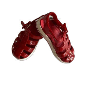 Red Igor 'Tenis Nautico' Sandal in "Transparent Rojo" Size 7 US / 23 EU